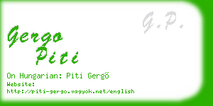 gergo piti business card